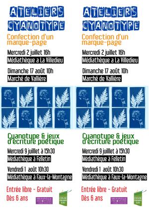 affiche ateliers cyanotype